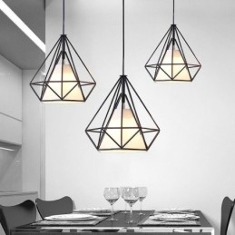 Diamond Shaped Pendant Light Modern Minimalist Decorative Light Fixture