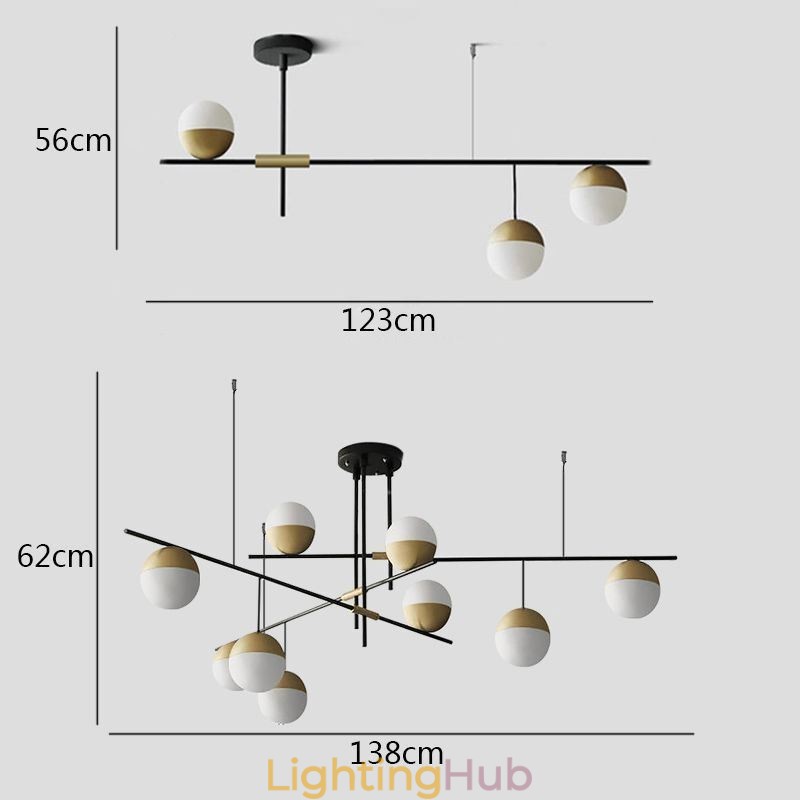 Glass Ball Chandelier Ceiling Light