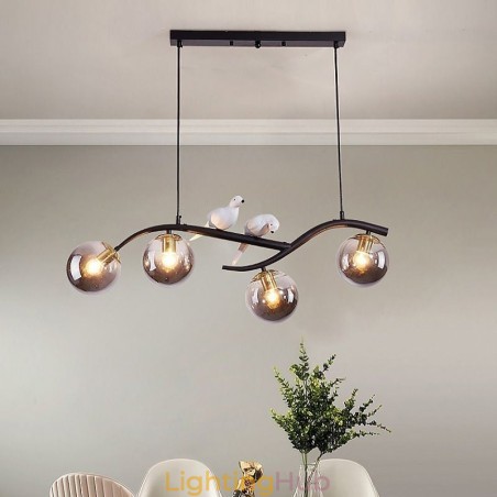 Modern Minimalist Branch Pendant Light 4 Lamp Decorative Light