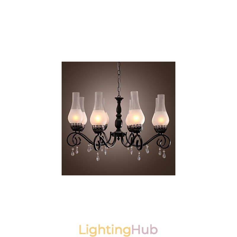 Traditional Classic Candle Style Painting Chandelier