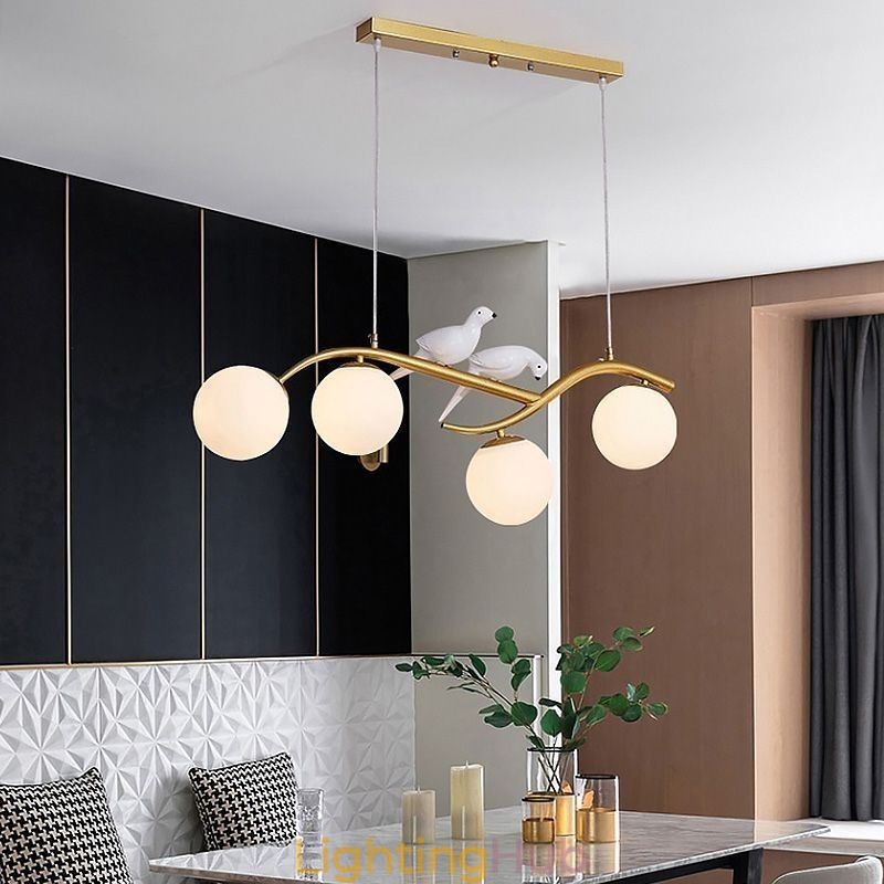 Modern Minimalist Branch Pendant Light 4 Lamp Decorative Light