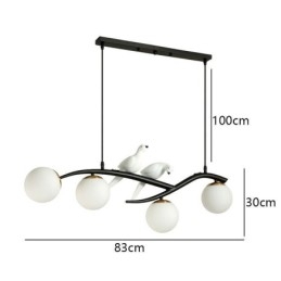 Modern Minimalist Branch Pendant Light 4 Lamp Decorative Light