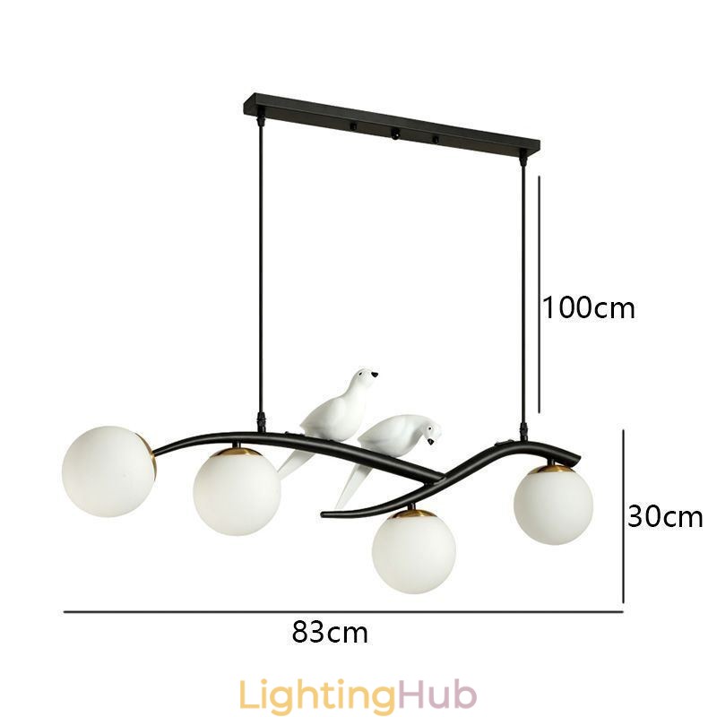 Modern Minimalist Branch Pendant Light 4 Lamp Decorative Light