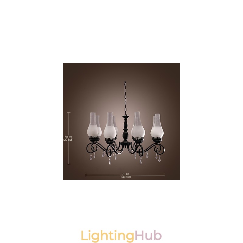 Traditional Classic Candle Style Painting Chandelier