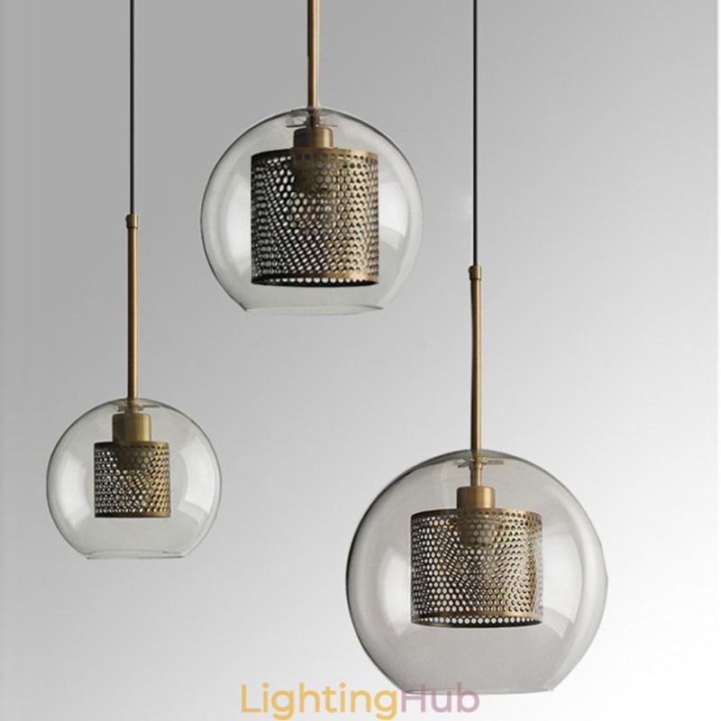 Minimalist Glass Cluster Pendant Light 3 Light Ceiling Light Island