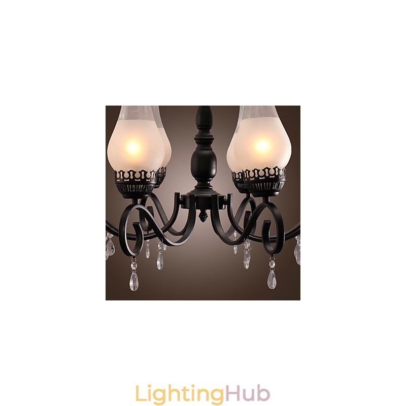 Traditional Classic Candle Style Painting Chandelier