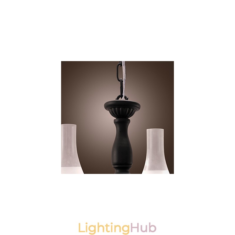 Traditional Classic Candle Style Painting Chandelier