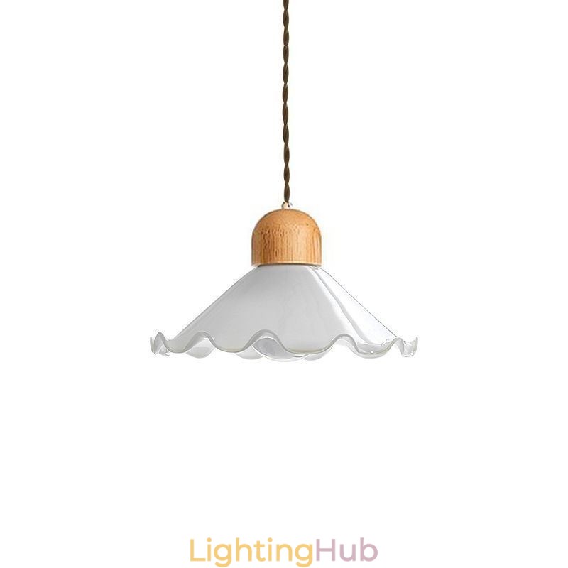 Modern Lace Glass Pendant Light Single Head Pendant Lamp
