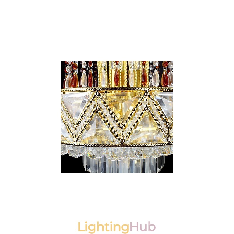Traditional Classic Crystal Painting Metal Chandelier