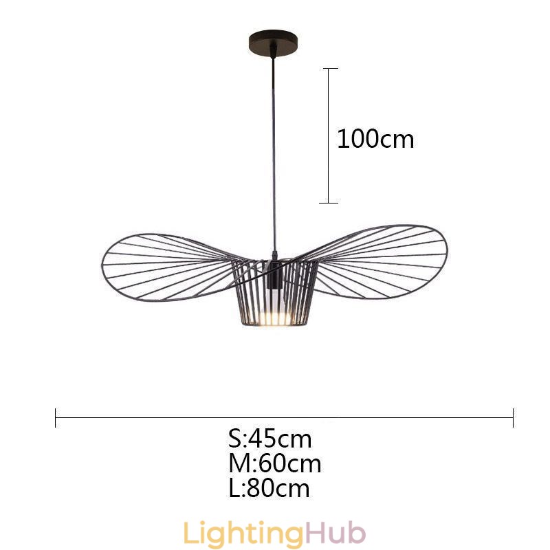 Iron Pendant Light Straw Hat Lamp 1 Light