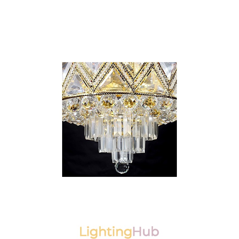 Traditional Classic Crystal Painting Metal Chandelier