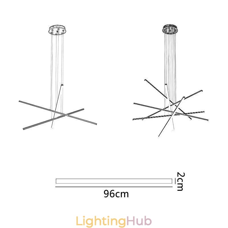 Linear Suspension Pendant Light Decorative Light Fixture