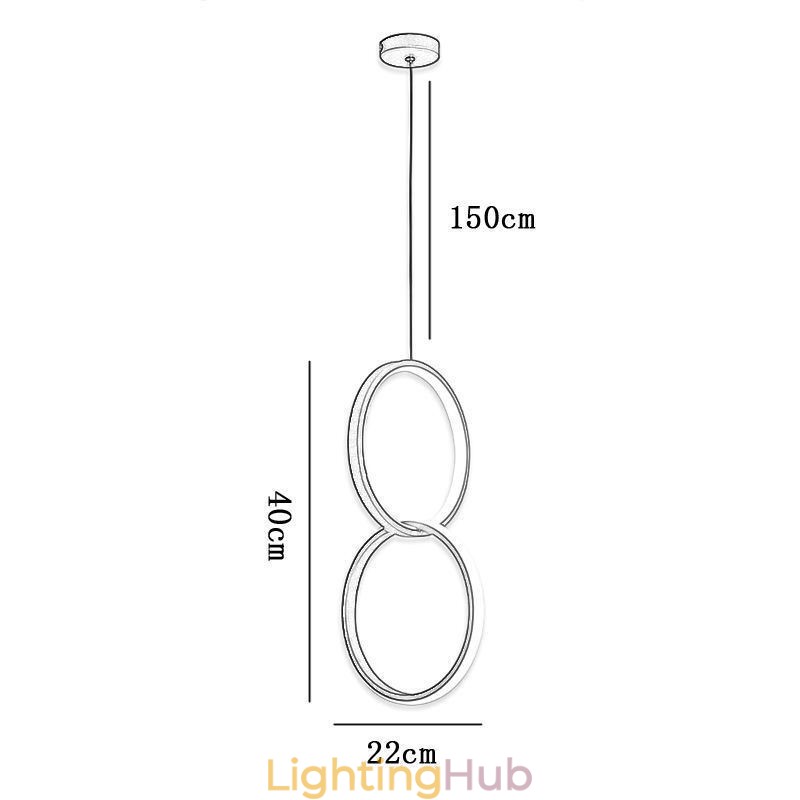 Mimimalist Double Ring Pendant Light