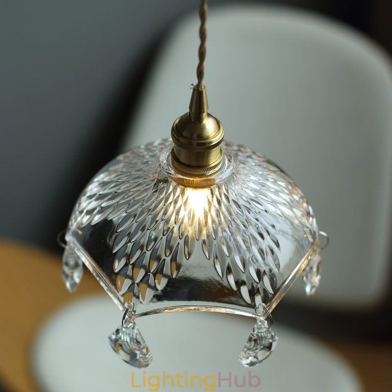 Modern Minimalist Glass Pendant Lamp Single Light Pendant Light