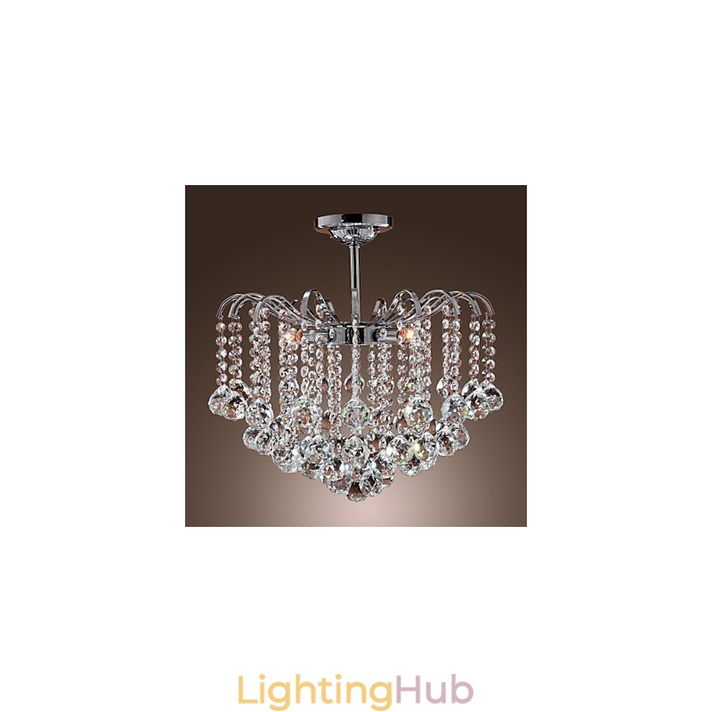 Modern Contemporary Crystal Painting Metal Chandelier