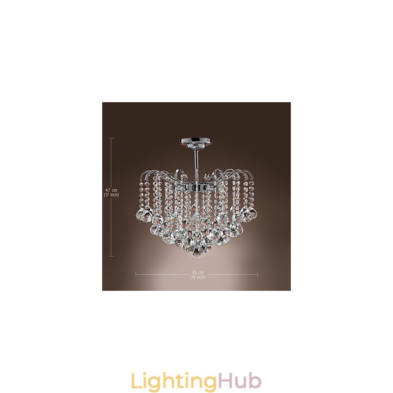 Modern Contemporary Crystal Painting Metal Chandelier