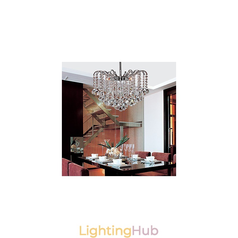 Modern Contemporary Crystal Painting Metal Chandelier