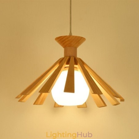Simple Style Wood Pendant Light Fixture