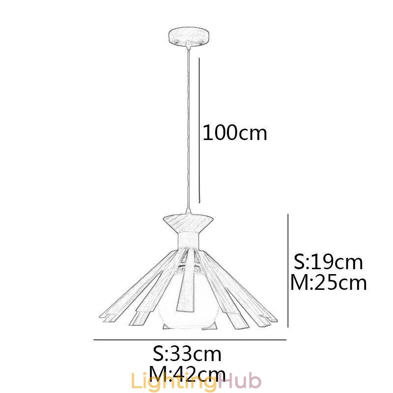 Simple Style Wood Pendant Light Fixture