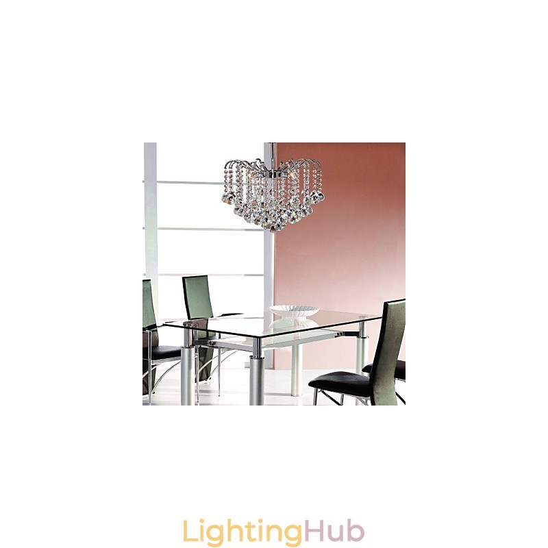 Modern Contemporary Crystal Painting Metal Chandelier