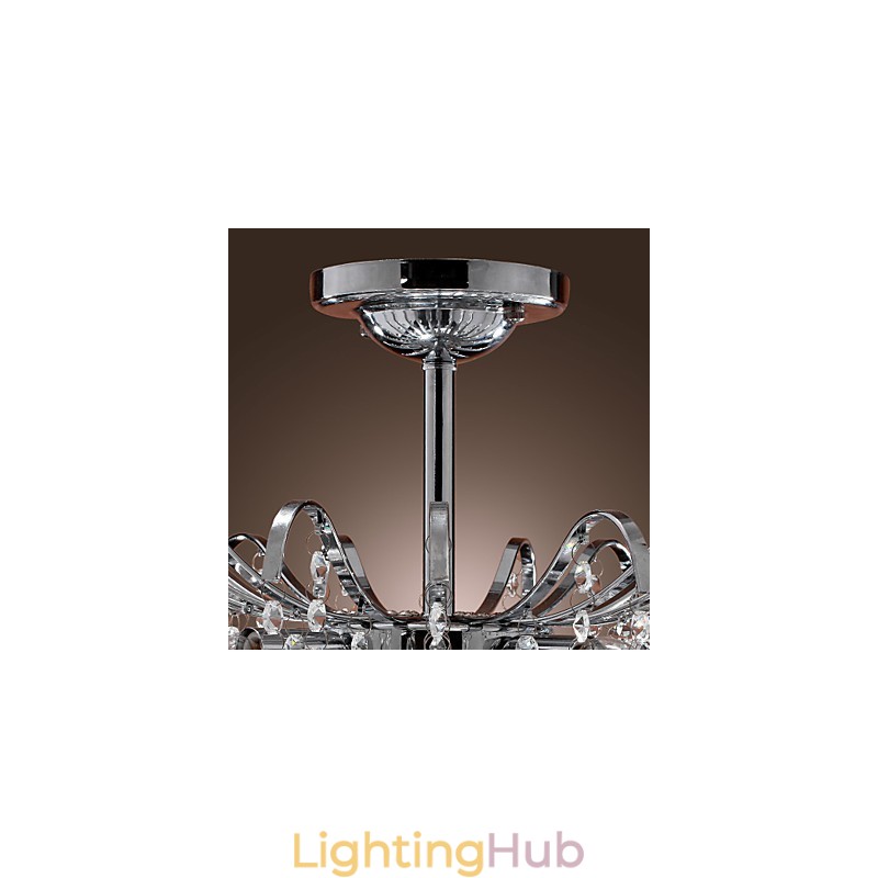 Modern Contemporary Crystal Painting Metal Chandelier