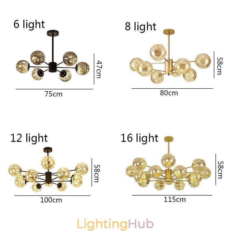Magic Bean Pendant Light Nordic Style Glass Ball Gypsophila Pendant Light