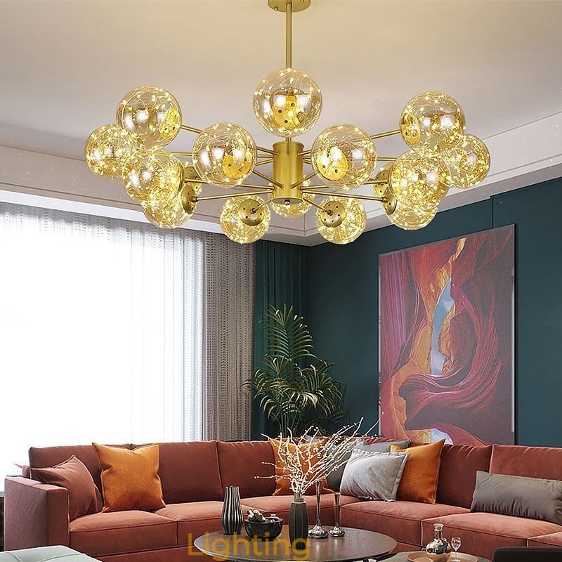 Magic Bean Pendant Light Nordic Style Glass Ball Gypsophila Pendant Light