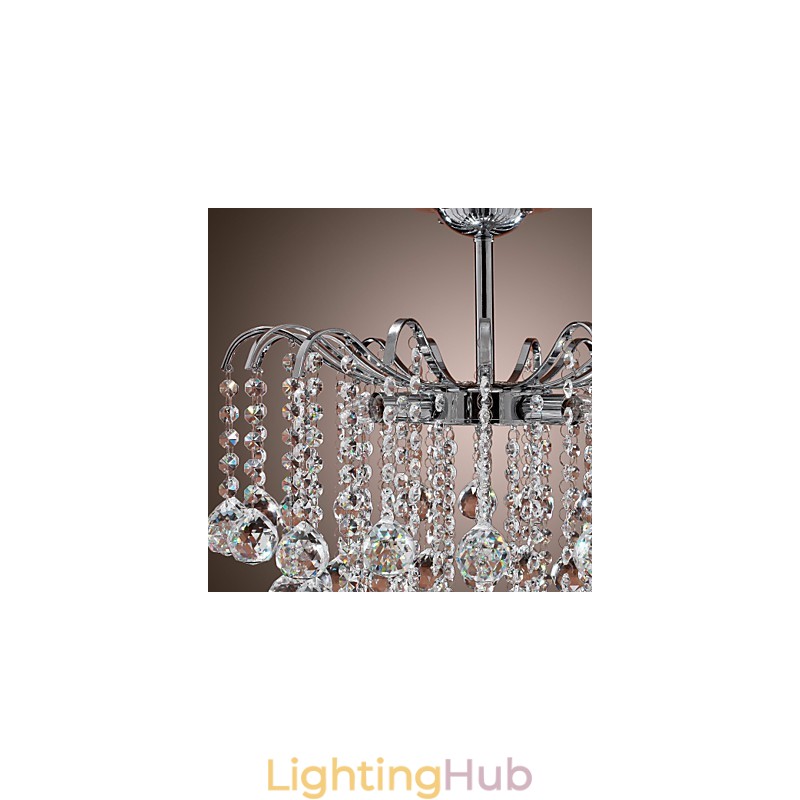 Modern Contemporary Crystal Painting Metal Chandelier