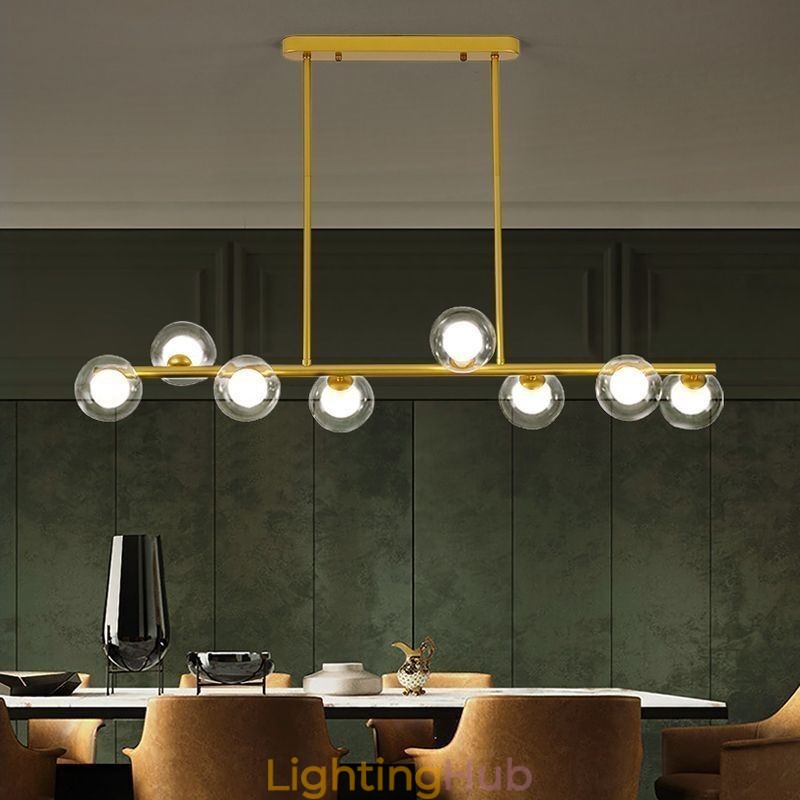 Chandelier Glass Globe Horizontal Type Pendant Light
