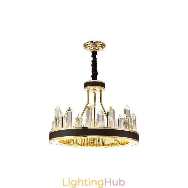 Modern Crystal Pendant Light Circle Crystal Ceiling Light