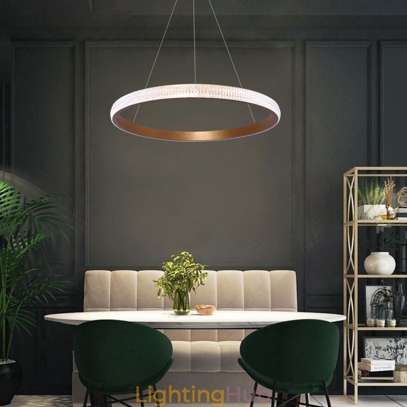 Ring Pendant Lamp Minimalist Acrylic Light Fixture