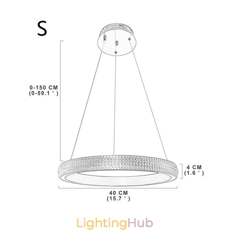 Ring Pendant Lamp Minimalist Acrylic Light Fixture