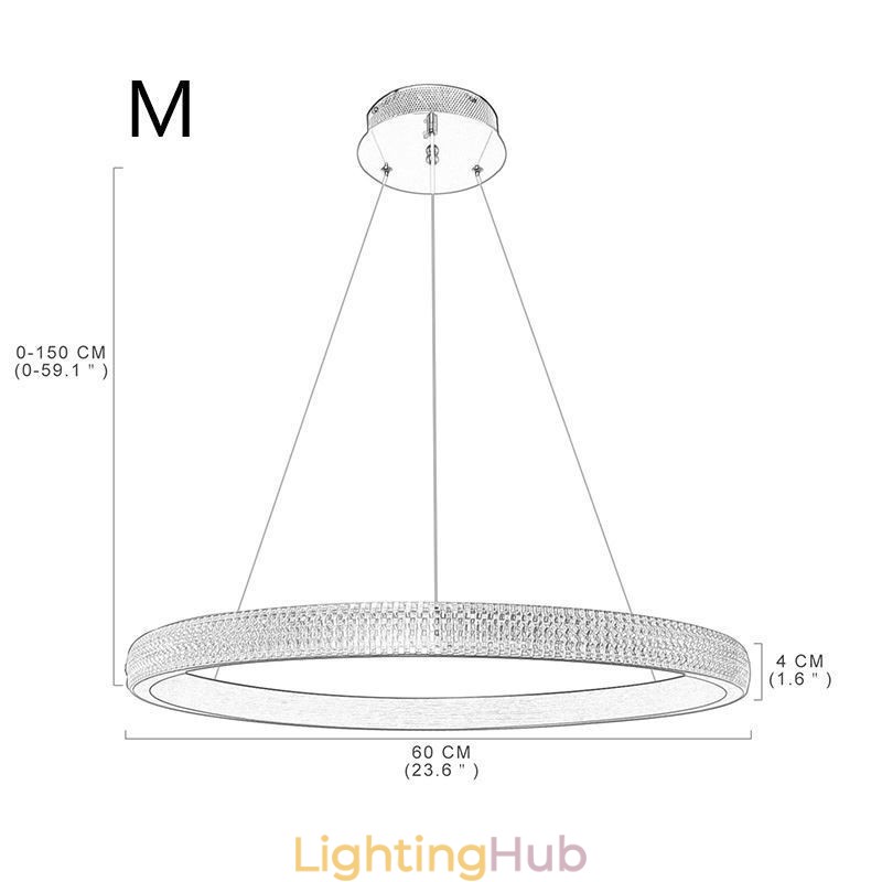 Ring Pendant Lamp Minimalist Acrylic Light Fixture