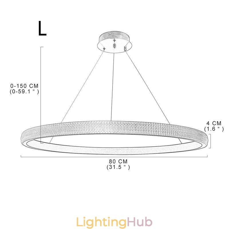 Ring Pendant Lamp Minimalist Acrylic Light Fixture