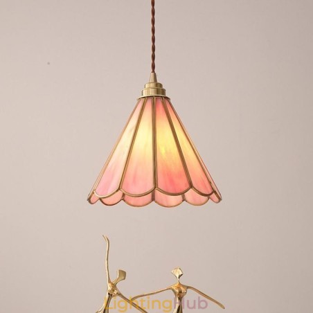 Japanese Style Glass Pendant Light Retro Petal Light Fixture Japanese Style Glass Pendant Light Retro Petal Light Fixture