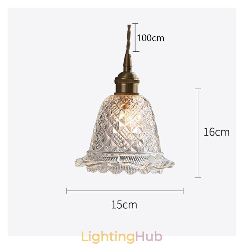 Modern Flower Glass Pendant Light 1 Light Decorative Light Fixture