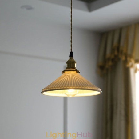 Japanese Style Ceramics Pendant Light Retro Pleated Pendant Lamp Japanese Style Ceramics Pendant Light Retro Pleated Pendant Lamp