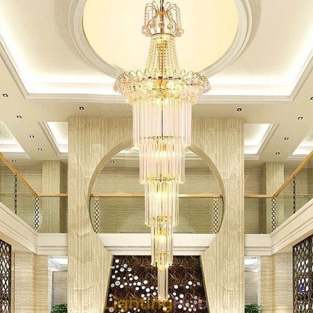 Elegant Long Pendant Crystal Chandelier Elegant Long Pendant Crystal Chandelier