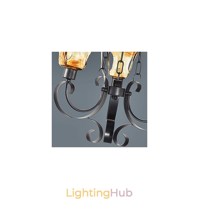 Traditional Classic Painting Metal Chandelier