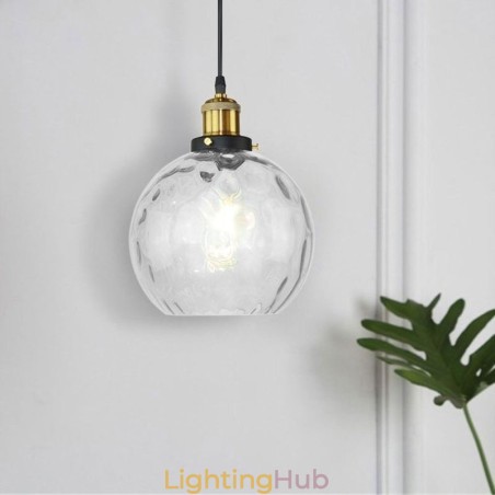 Contemporary Glass Pendant Light Round Water Pattern Glass Pendant Lamp Contemporary Glass Pendant Light Round Water Pattern Glass Pendant Lamp