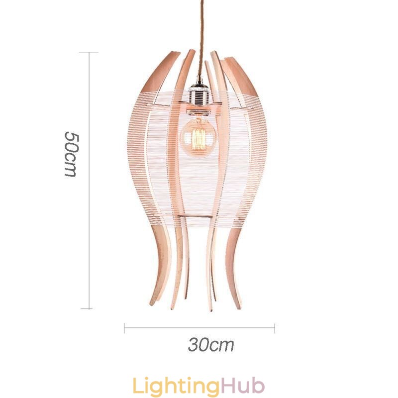 DIY Nordic Wood Fish Pendant Light