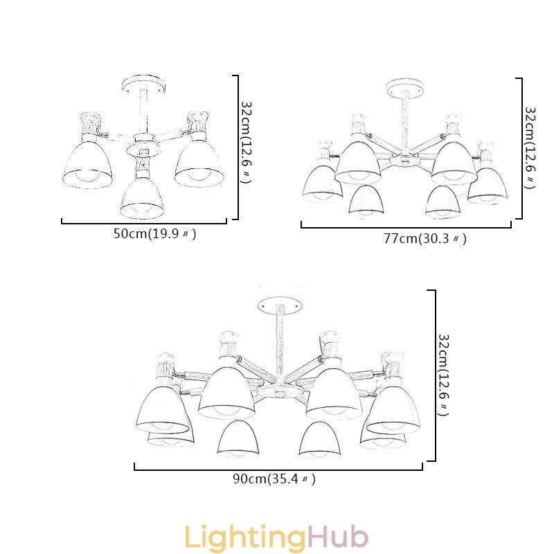 Nordic Macaron Pendant Light Creative Wood Chandelier