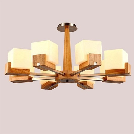 Nordic Wood Pendant Light Glass Lampshade Chandelier Nordic Wood Pendant Light Glass Lampshade Chandelier