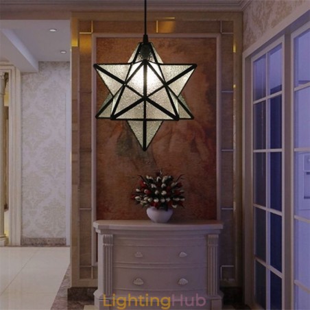 European Stained Glass Pendant Light Creative Star Pendant Lamp European Stained Glass Pendant Light Creative Star Pendant Lamp