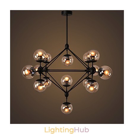 Chandelier 15 Lights Glass Ball Lights Retro Outdoors Garage Metal Chandelier 15 Lights Glass Ball Lights Retro Outdoors Garage Metal