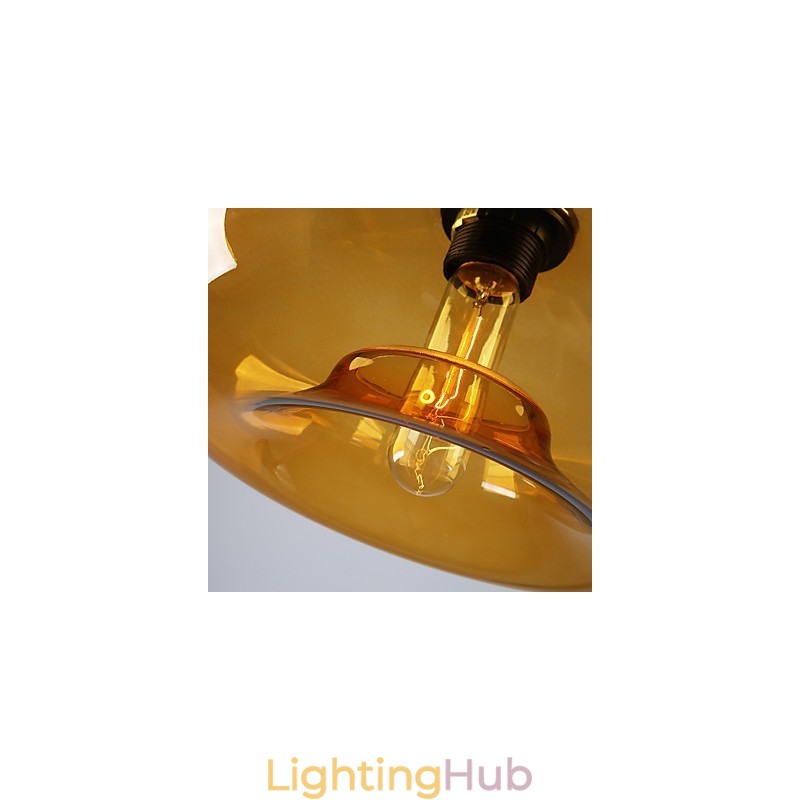 Modern Characteristic 1 Light Pendant With Transparent Glass Shade