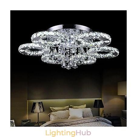 Modern Contemporary Crystal Chrome Metal Flush Mount Modern Contemporary Crystal Chrome Metal Flush Mount