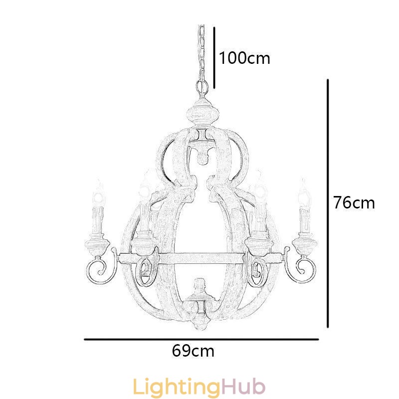 Wood Pendant Light Nordic Retro Ceiling Light