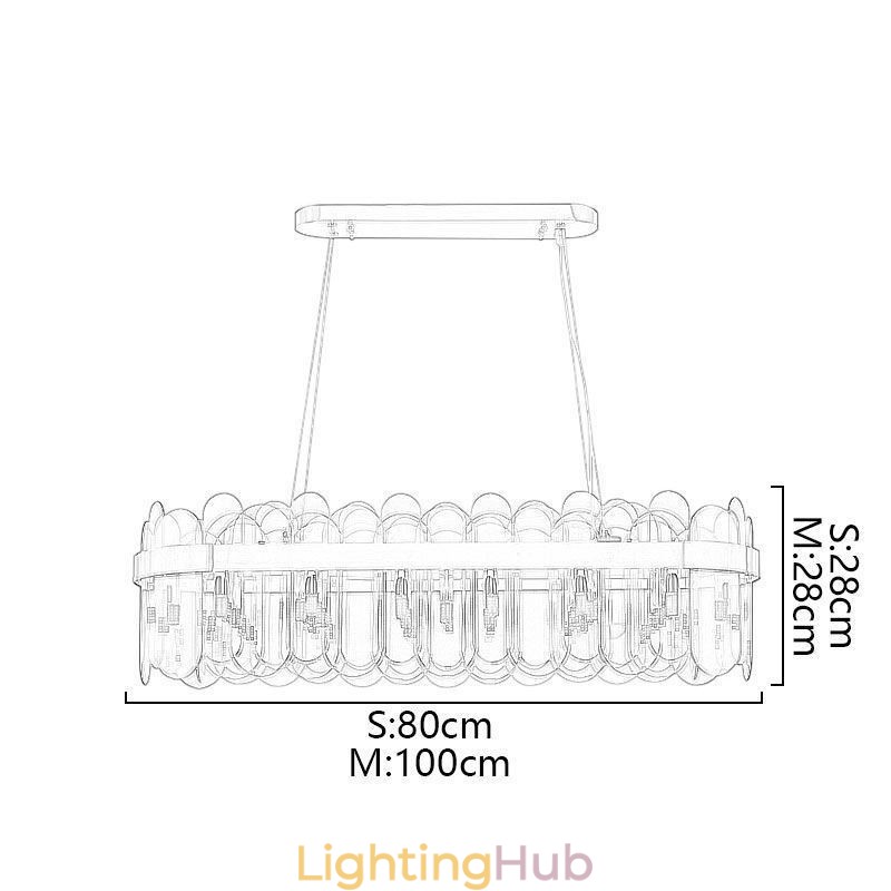 Minimalist Glass Pendant Light Unique Color Rectangle Ceiling Light Island