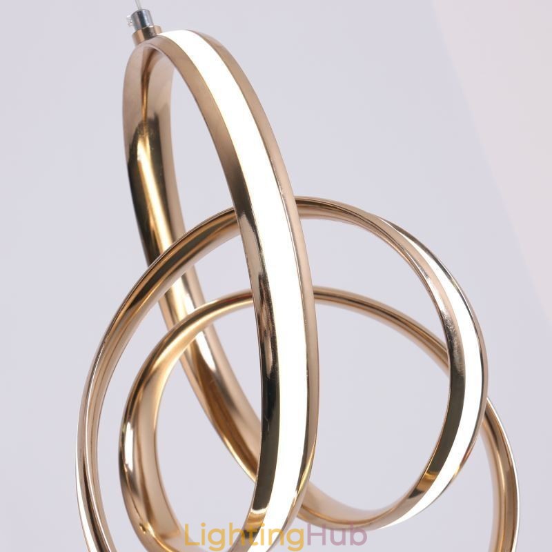 Modern Minimalist Pendant Lamp Unique Circular Twist Light Fixture Island